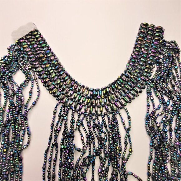 STATEMENT Necklace Multilayer Multicolor Sparkly Bead Halloween Party - Picture 11 of 14